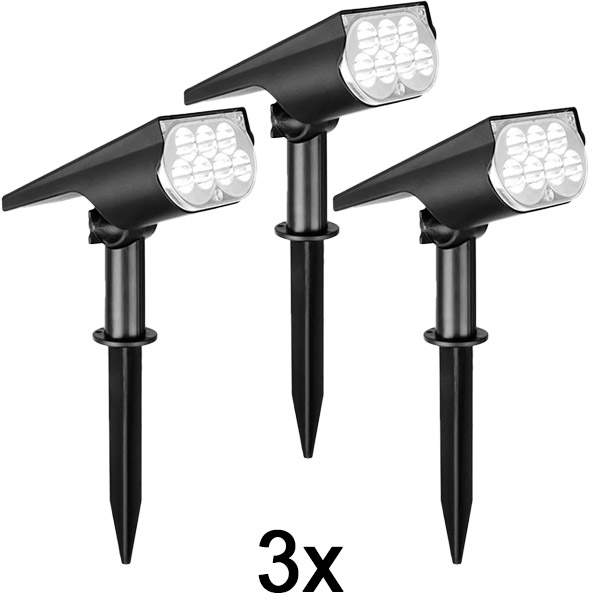 3x Solárne bodové svetlo na vonkajšie použitie | SPOTIKE